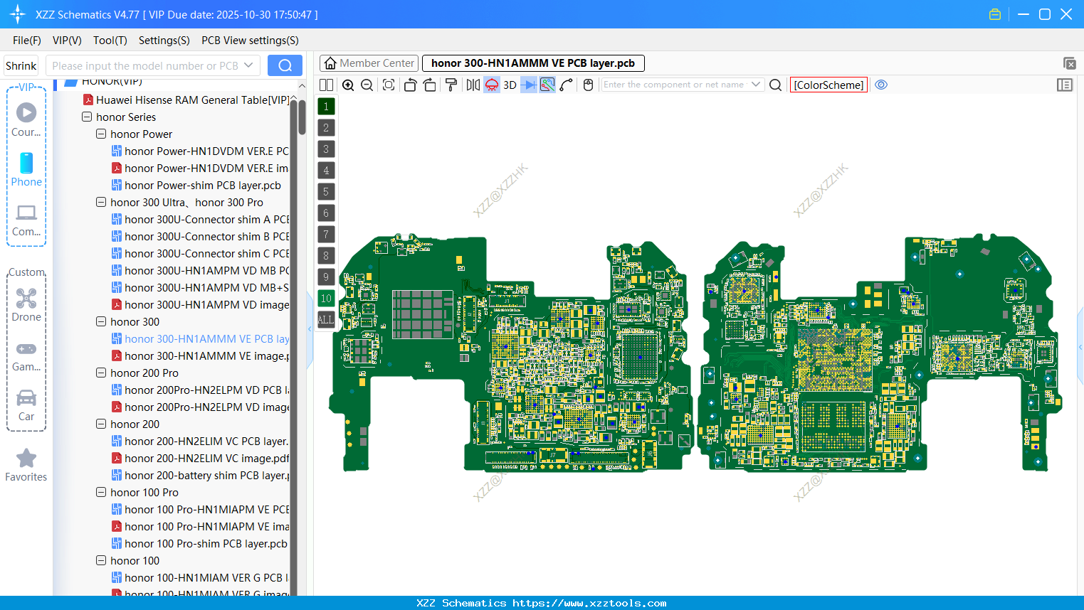 Honor 300-HN1AMMM VE PCB Layer